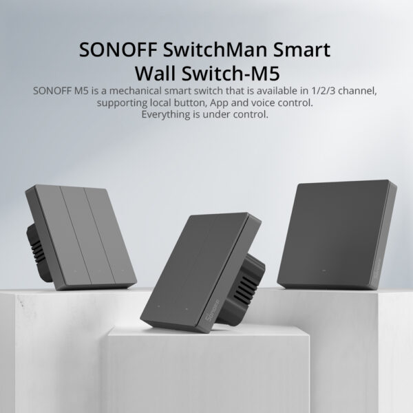 Sonoff M5 UK 1C ( 1 Button ) WiFi Smart Wall Mechanical Switch - Image 2