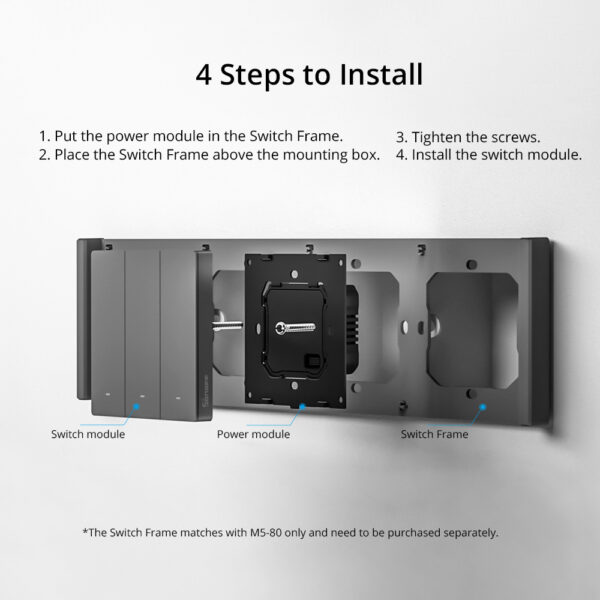 Sonoff M5 UK 1C ( 1 Button ) WiFi Smart Wall Mechanical Switch - Image 5