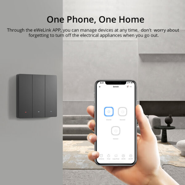 Sonoff M5 UK 1C ( 1 Button ) WiFi Smart Wall Mechanical Switch - Image 14