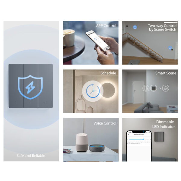 Sonoff M5 UK 1C ( 1 Button ) WiFi Smart Wall Mechanical Switch - Image 13