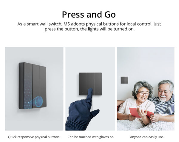 Sonoff M5 UK 1C ( 1 Button ) WiFi Smart Wall Mechanical Switch - Image 12