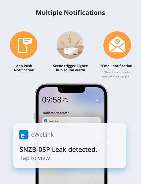 Sonoff ZigBee Smart Water Leak Sensor SNZB-05P - Image 7
