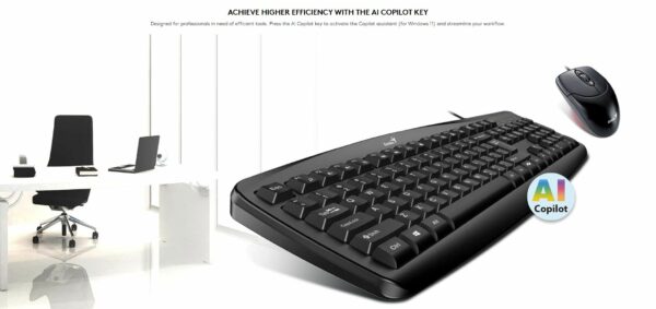 Genius Keyboard-Mouse Set Wired KM-200 Russian - Image 5