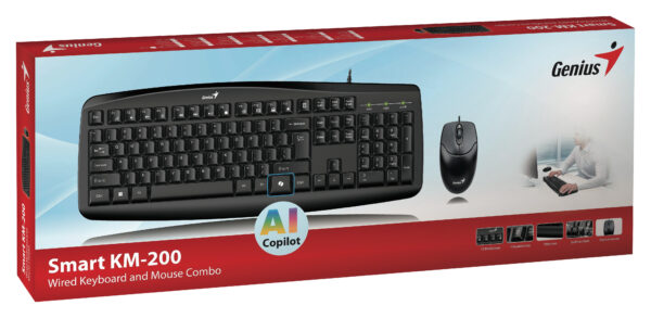 Genius Keyboard-Mouse Set Wired KM-200 Russian - Image 4