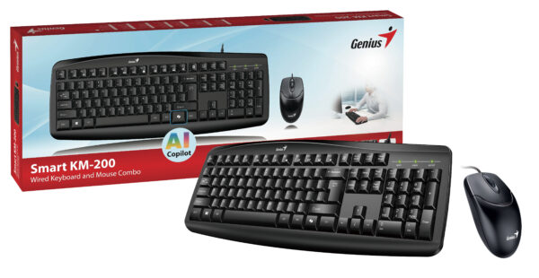 Genius Keyboard-Mouse Set Wired KM-200 Russian - Image 3