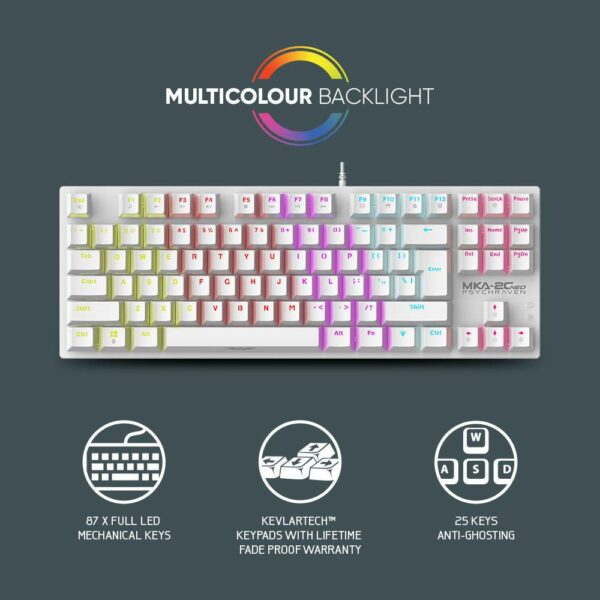 Armaggeddon Gaming Keyboard Mech 87K Linear (Red) MKA-2C NEO Black - Image 7
