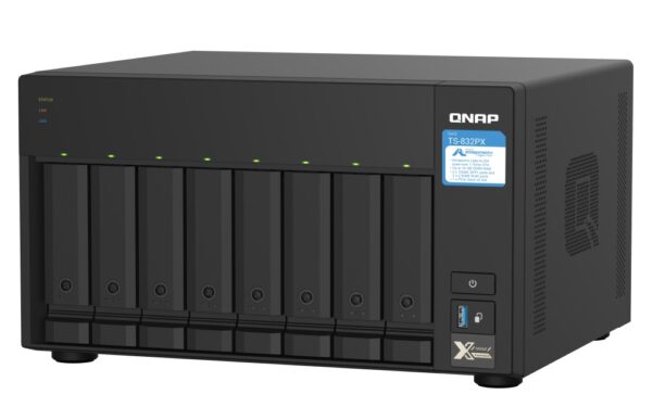 QNAP NAS 8-Bay Tower Quad-Core, 4GB RAM, PCIe Slot, 10GbE SFP+, 2.5GbE TS-832PX - Image 2