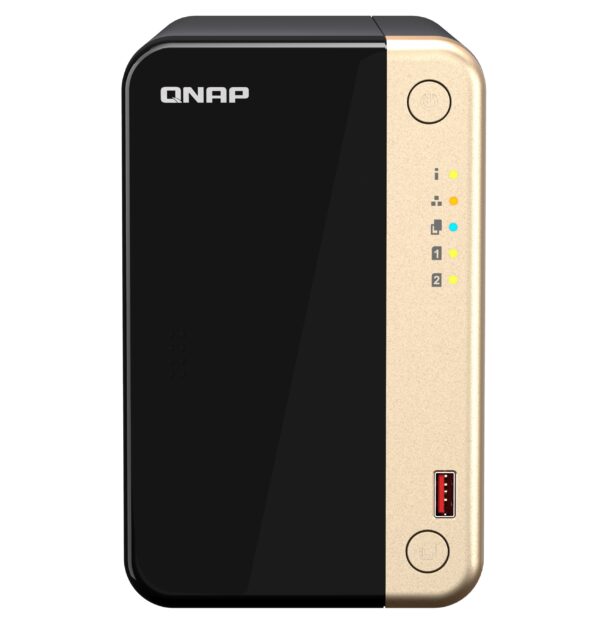 QNAP NAS 2-Bay Tower Intel Quad-Core, 8GB RAM, PCIe Slot, Dual 2.5GbE, HDMI 2.1 & SSD Caching TS-264 - Image 2
