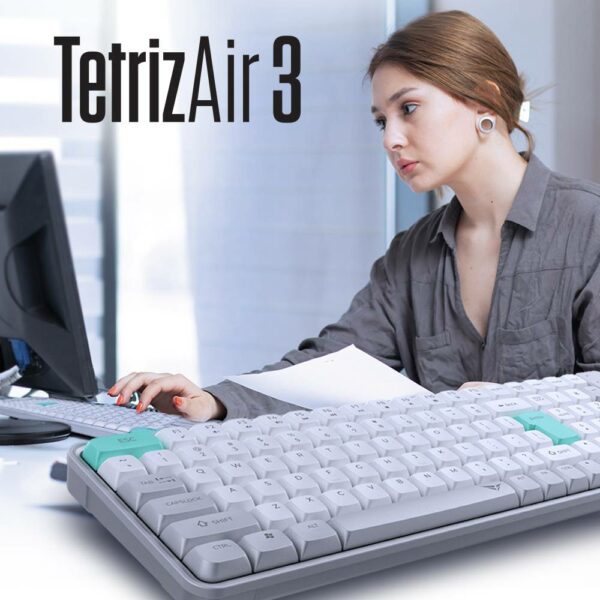 Alcatroz Keyboard Wireless 2.4G+BT Tetriz Air 3 Winter White - Image 2