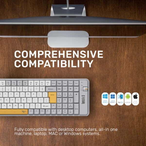 Alcatroz Keyboard Wireless 2.4G+BT Tetriz Air 3 Summer White - Image 2