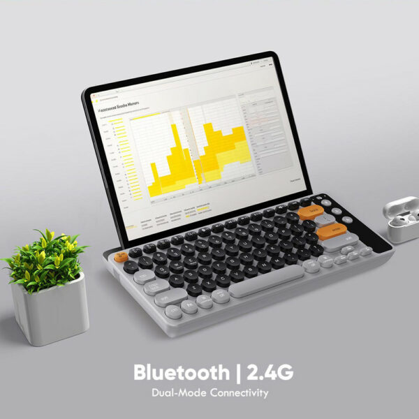 Alcatroz Keyboard Wireless 2.4G+BT Jellybean AirDock 2 Autumn Black - Image 4