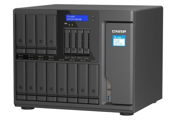 QNAP NAS 16-Bay Tower Intel Eight-Core, 8GB RAM, Triple PCIe Slots, Dual 2.5GbE Ports & SSD Caching TS-1655 - Image 3