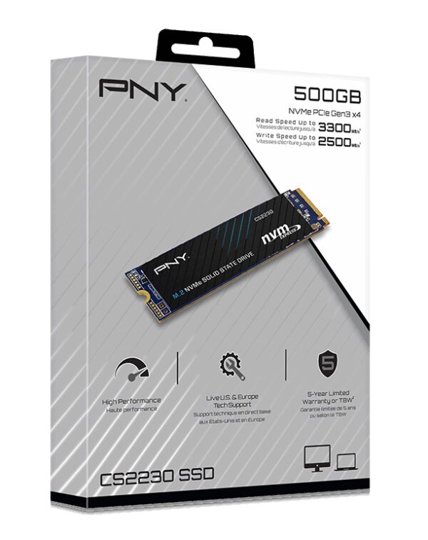 PNY SSD M.2 NVMe PCIe Gen3 500GB CS2230 - Image 3