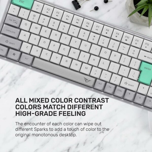 Alcatroz Keyboard Wireless 2.4G+BT Tetriz Air 3 Winter White - Image 3