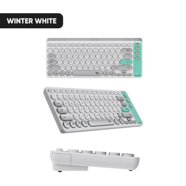 Alcatroz Keyboard Wireless 2.4G+BT Jellybean AirDock 2 Winter White - Image 4