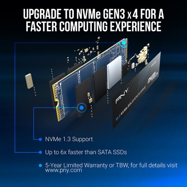 PNY SSD M.2 NVMe PCIe Gen3 250GB CS1030 - Image 4