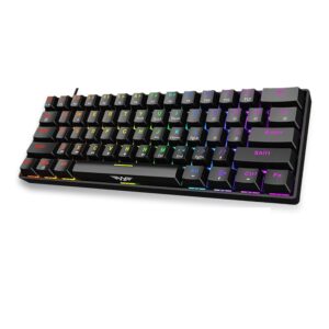 Armaggeddon Gaming Keyboard Mech 61K Clicky (Blue) MKA-1C NEX Black