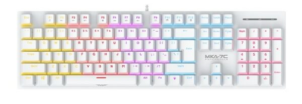 Armaggeddon Gaming Keyboard Mech 104K Clicky (Blue) MKA-7C (2024) White