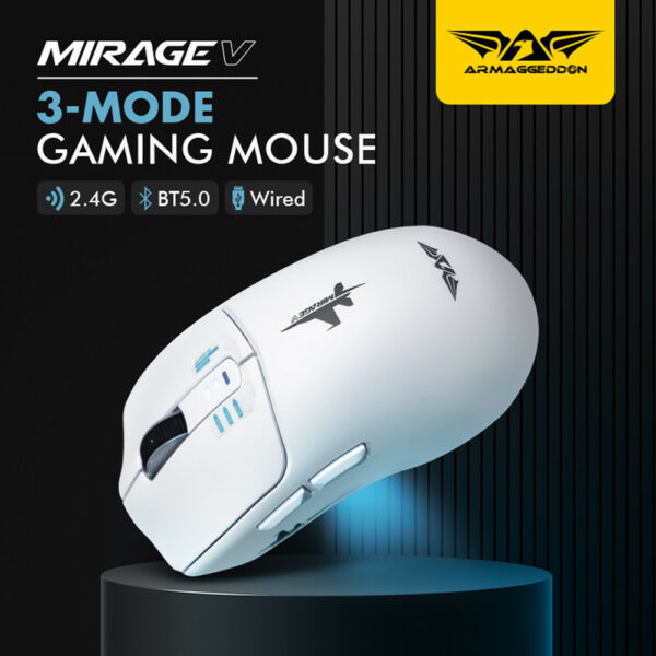 Armaggeddon Gaming Mouse Wired+2.4G+BT Recharge 5B MIRAGE-V Black - Image 10
