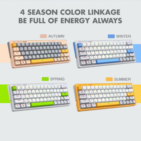 Armaggeddon Gaming Keyboard Mech 63K Linear (Red) Tri-Mode GMK-100 Spring - Image 6