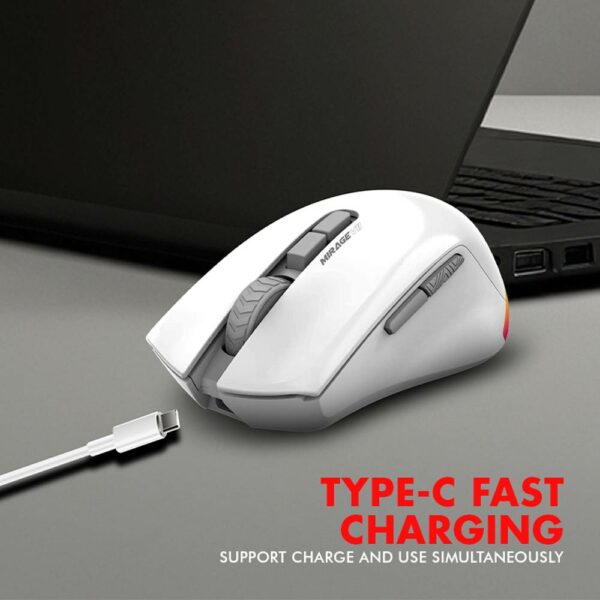 Armaggeddon Gaming Mouse Wired+2.4G+BT Recharge 7B MIRAGE VII Black - Image 6