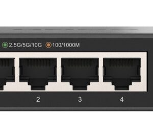 QNAP 6-Port Multi-Gig Unmanaged Switch with 4x 2.5GbE & 2x 10GbE RJ45 Ports QSW-2104-2T-R2