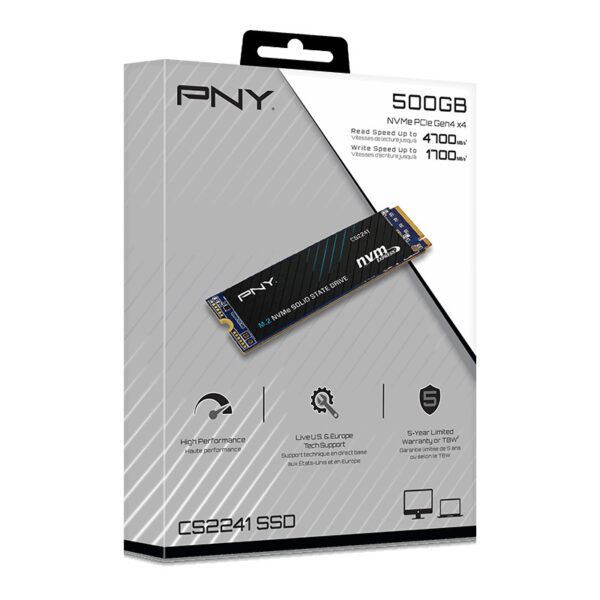 PNY SSD M.2 NVMe PCIe Gen4 500GB CS2241 - Image 4