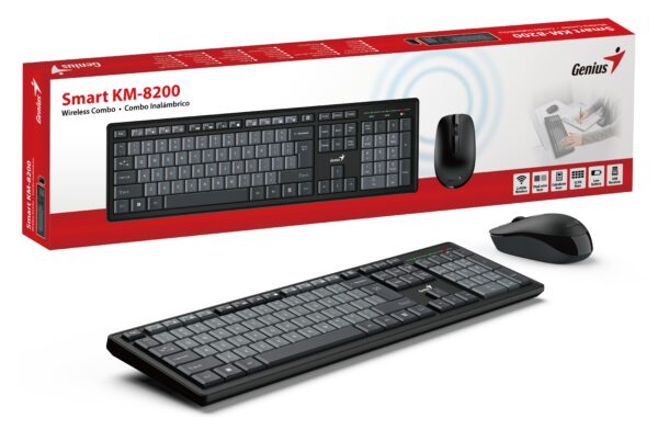 Genius Keyboard-Mouse Set Wireless Dual Colour KM-8200 English - Image 7