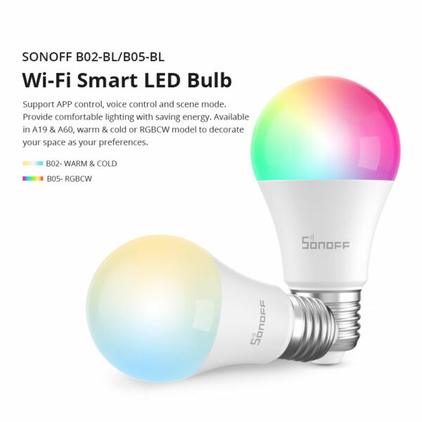 Sonoff WiFi Smart Bulb RGB B05-BL-A60 - Image 2