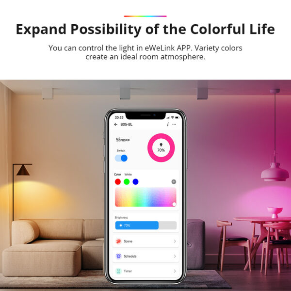 Sonoff WiFi Smart Bulb RGB B05-BL-A60 - Image 9